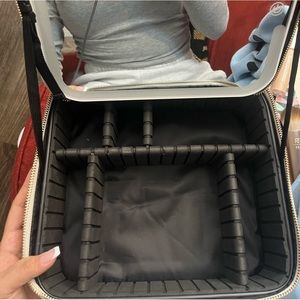 White Makeup Bag with Mirror